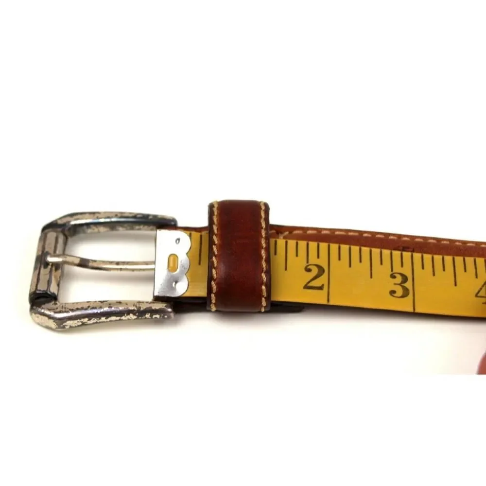 Fossil BROWN GENUINE LEATHER 1 1/8"Wd STITCH DRESS CASUAL MEN'S BELT 32/80 (X37 - Picture 9 of 16